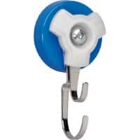 Crochet aimanté Maul Double Carousel Hook Côté arrondi et plat Bleu 18 kg Capacité de charge 58 mm