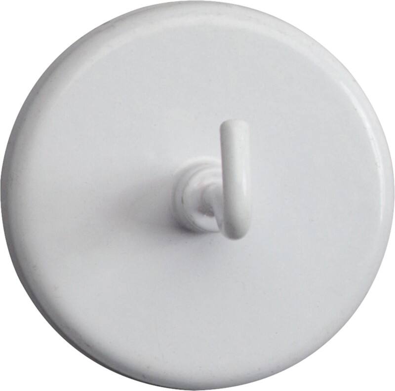 Crochet aimanté Maul Hook Rond Blanc 12 kg Capacité de charge 47 mm 5 Unités
