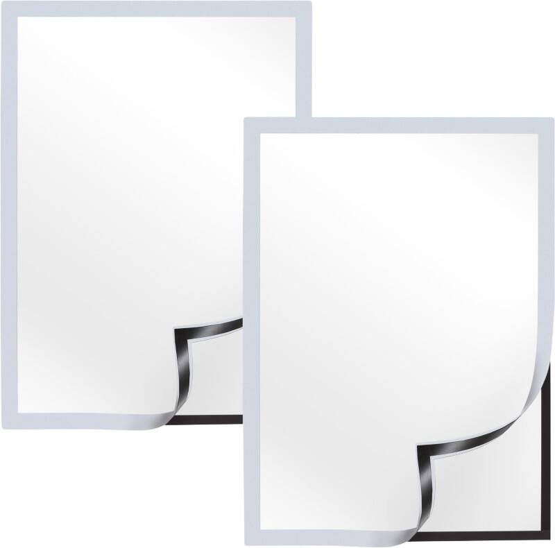 Cadre d’affichage Viking A4 Adhésif Argenté Plastique 1292067 23,4 (L) x 0,6 (P) x 32,6 (H) cm 2 Unités