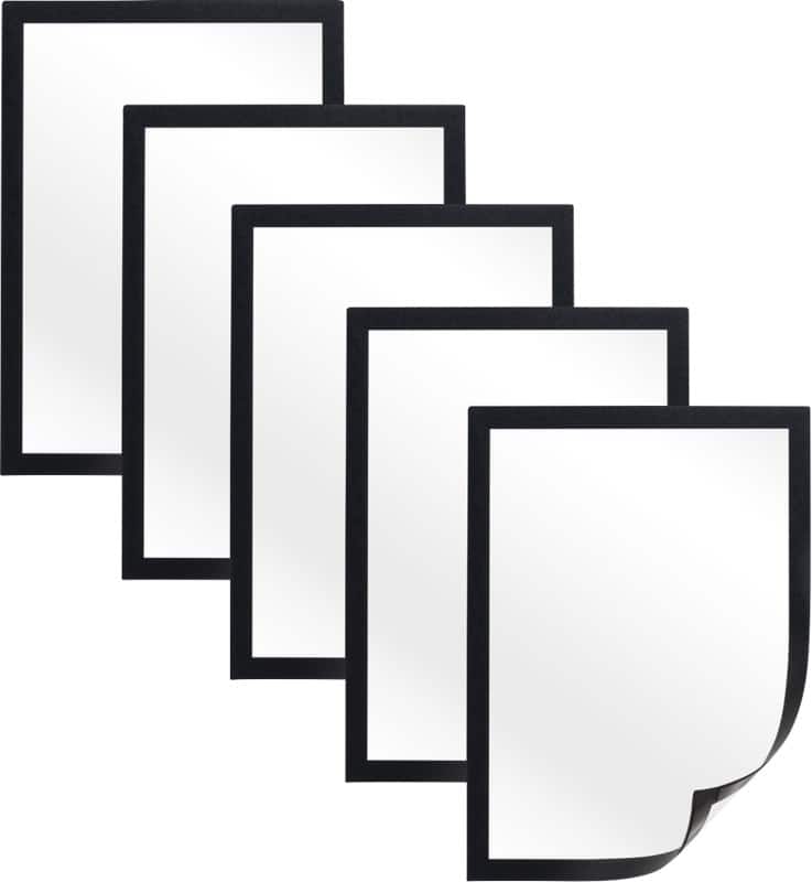 Cadre d’affichage Viking A4 Magnétique Noir Plastique 1292069 24,5 (L) x 0,5 (P) x 32,5 (H) cm 5 Unités