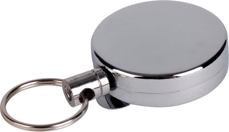 Enrouleur pour badge Pavo 8003495 Argenté 10 x 8 cm 10 unités