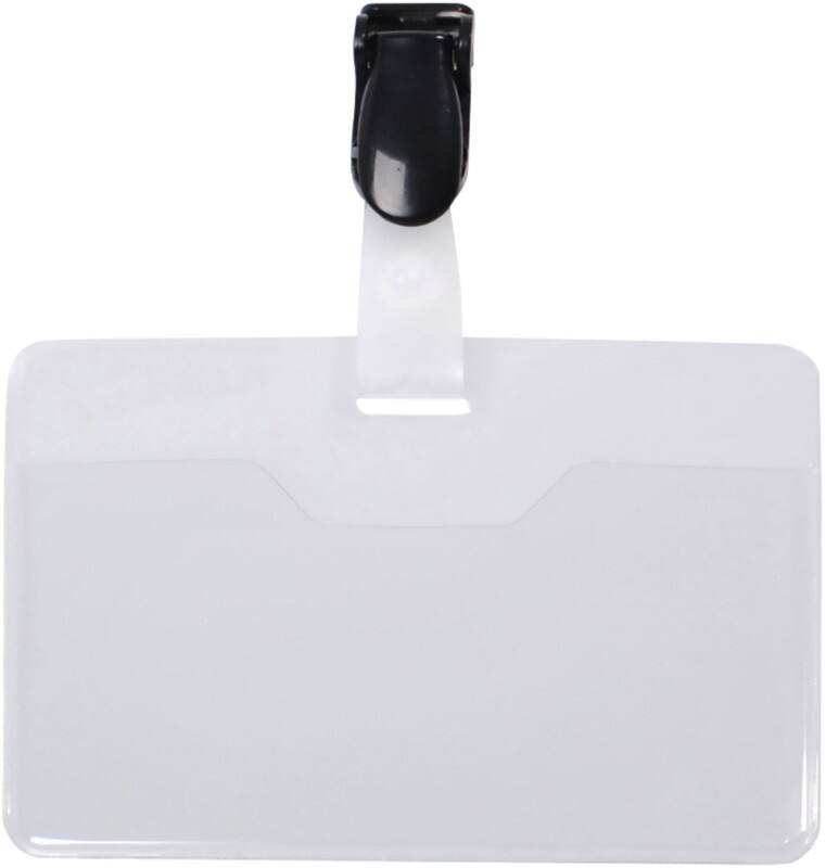 Badge nominatif Pavo Clip Transparent 60 x 90 mm 25 unités