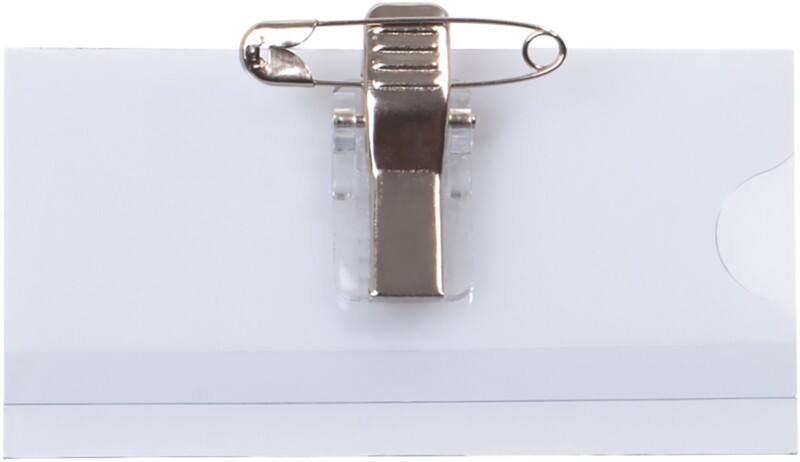 Badge nominatif Pavo avec pince combi 40 x 75 mm (h x l) 50 unités