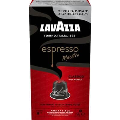 Café Espresso Classico Lavazza Capsules Espresso Fort Arabica 10 Unités