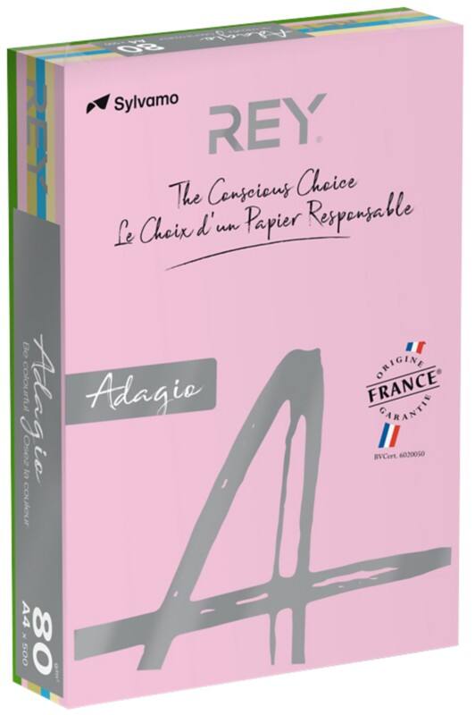 Papier couleur A4 Rey Adagio Assortiment 160 g/m² 5 x 50 feuilles