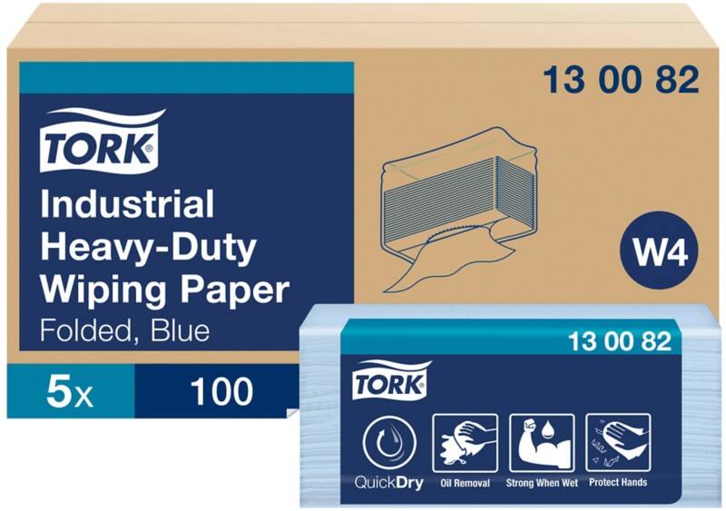 Essuie-tout Tork Heavy Duty  W4 Bleu 3 épaisseurs 0,558 m 130082 5 Rouleaux de 100 Feuilles