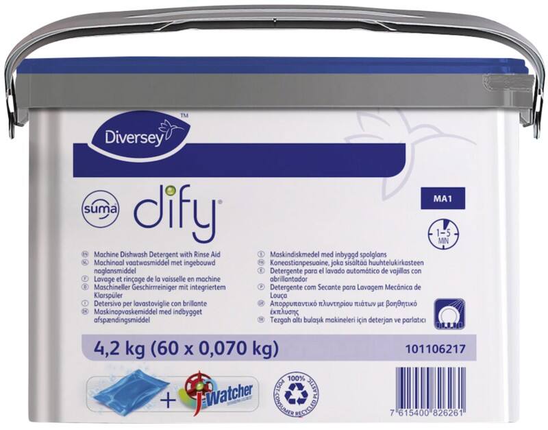 Détergent pour lave-vaisselle Suma DIFY MA1 60 unités