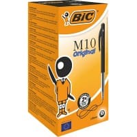 Stylo-bille BIC M10 Original M10 Noir Moyenne 0.4 mm 50 Unités