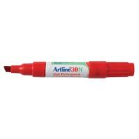 Marqueur Artline 30N Moyenne Pointe biseautée 2,0 - 5,0 mm Rouge Rechargeable Résistant à l'eau 12 Unités