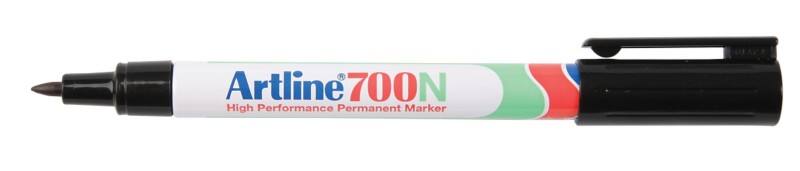 Marqueur Artline 700N Fin Ogive - 0,7 mm Noir Rechargeable Résistant à l'eau 12 Unités