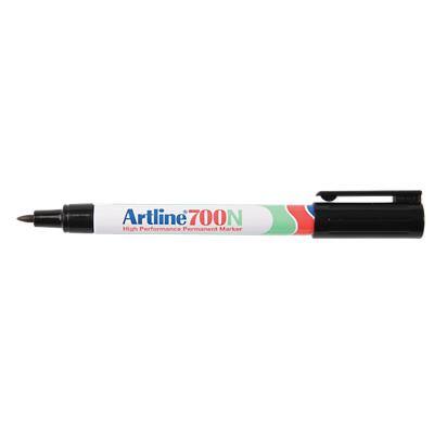 Marqueur Artline 700N Pointe fine, ogive 0,7 mm Noir Rechargeable Résistant à l'eau 12 Unités