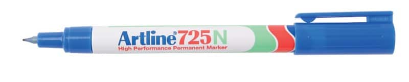 Marqueur Artline 725N Extra fin Ogive - 0,4 mm Bleu Rechargeable Résistant à l'eau 12 Unités