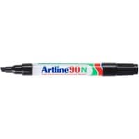 Marqueur Artline 90N Moyenne Pointe biseautée 2 - 5 mm Noir Rechargeable Résistant à l'eau 12 Unités