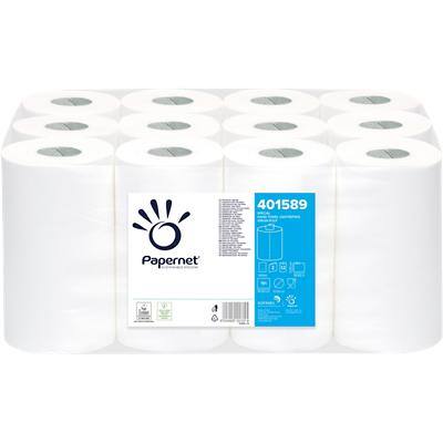 Essuie-mains Papernet Special À dévidage central Blanc 2 épaisseurs 401589 12 Rouleaux de 191 Feuilles