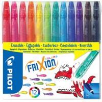 Stylo roller Pilot FriXion Colors 0.63 mm Pointe fine Assortiment 12 Unités