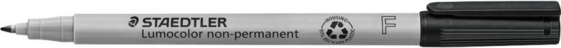 Marqueur OHP/DVD STAEDTLER Lumocolor 97% Recyclé Fin Ogive 0,6 mm Noir Rechargeable 10 Unités