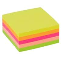 Cube de notes adhésives Viking Assortiment fluo 76 x 76 mm 400 Feuilles