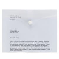 Pochette porte-documents Office Depot A5 Bouton-pression PP (Polypropylène) Paysage 18 (l) x 22 (H) cm Transparent 5 Unités