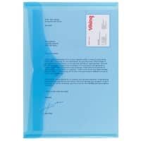 Pochette porte-documents Office Depot A4 Bouton-pression PP (Polypropylène) Portrait et Paysage 23,5 (l) x 33,5 (H) cm Bleu 5 Unités