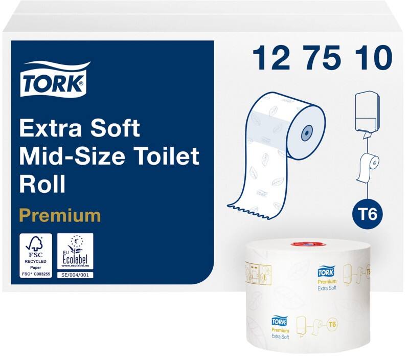 Papier toilette Tork Premium T6 3 épaisseurs 127510 27 Rouleaux de 70 m