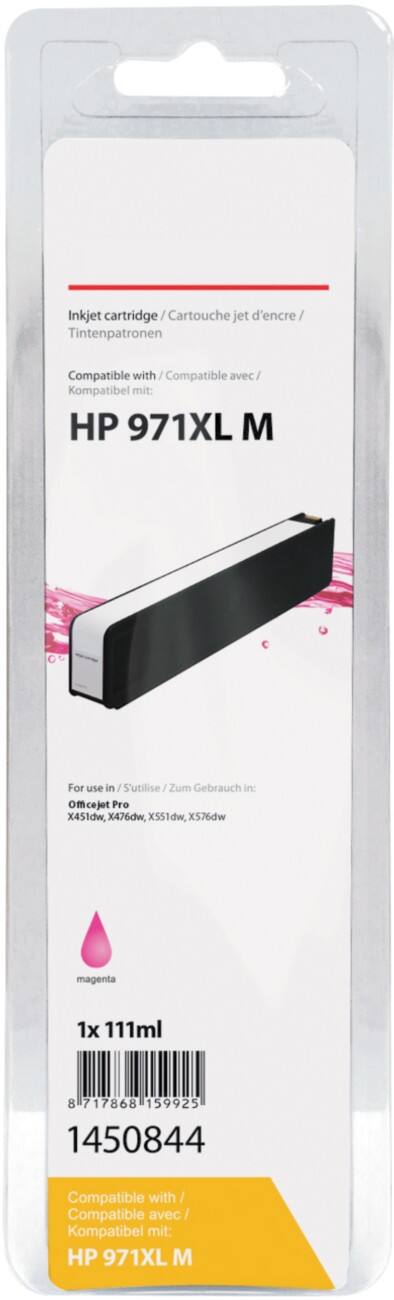 Cartouche jet d'encre Office Depot Compatible HP 971XL Magenta CN627AE