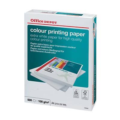 Papier Office Depot Colour printing A4 100 g/m² Blanc 500 feuilles