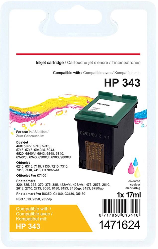 Cartouche jet d'encre Office Depot Compatible HP 343 3 Couleurs C8766EE