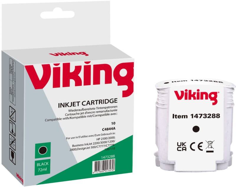Cartouche jet d'encre Viking 10 Compatible HP C4844A Noir