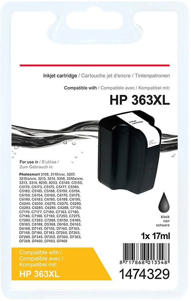 Cartouche jet d'encre Office Depot Compatible HP 363 Noir C8719E