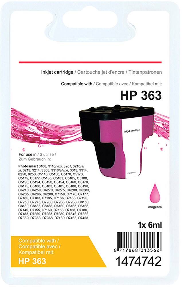 Cartouche jet d'encre Office Depot Compatible HP 363 Magenta C8772EE
