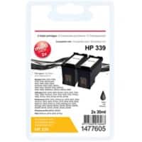 Cartouche jet d'encre Office Depot Compatible HP 339 Noir C8767E 2 Unités