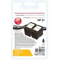 Cartouche jet d'encre Office Depot Compatible HP 21 Noir C9351AE 2 Unités
