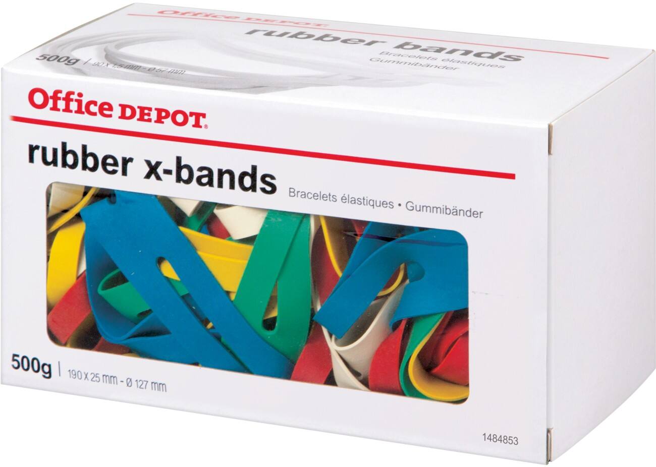 Élastiques Office Depot 190 x 25mm Ø 127mm Assortiment 500g