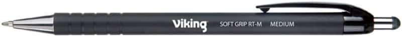Stylo-bille Viking Soft Grip RT-M Rétractable Noir 0,5 mm Moyen Ogive
