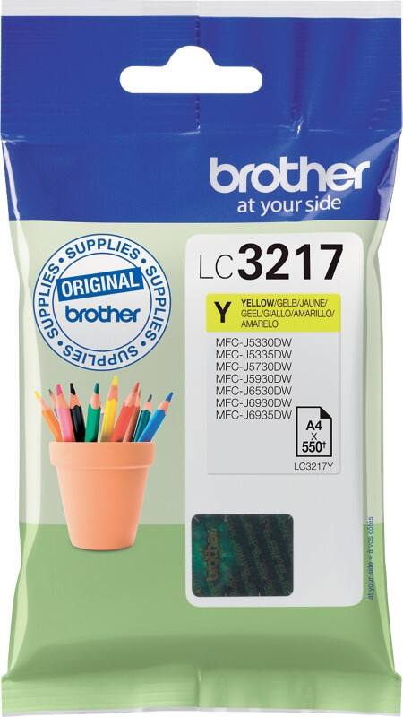 Cartouche jet d'encre Brother LC3217Y D'origine Jaune