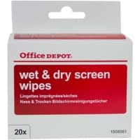 Lingettes de nettoyage pour écrans Office Depot 20 Unités