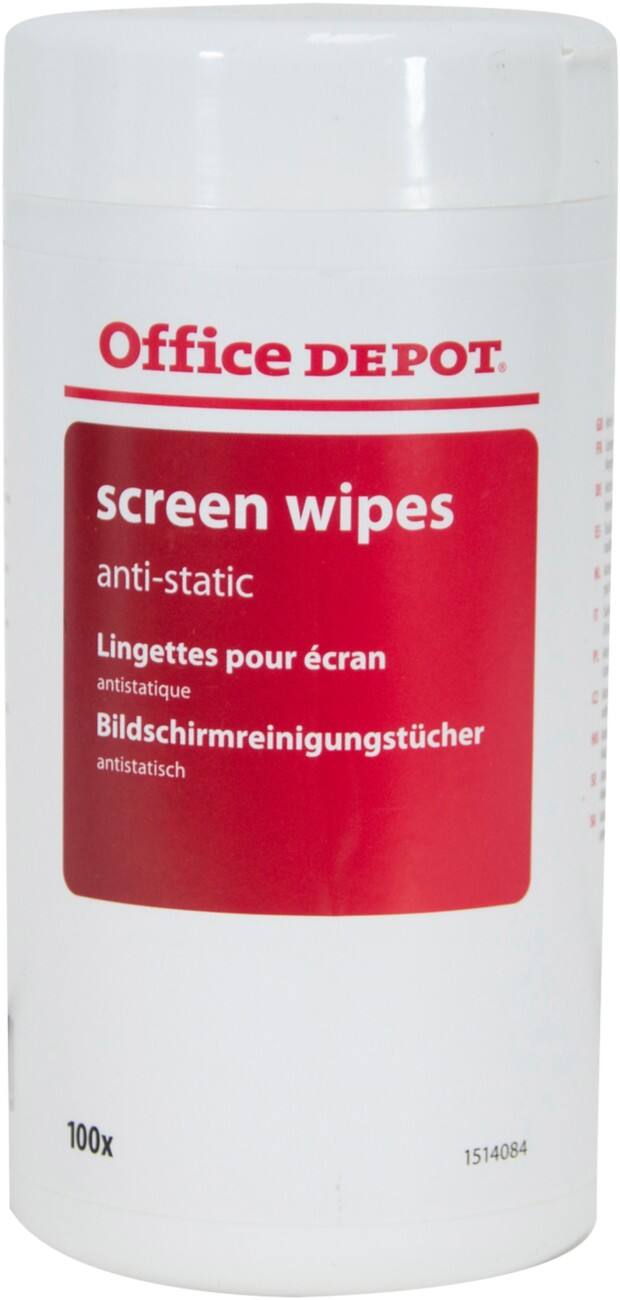 Lingettes de nettoyage pour écrans Office Depot 100 Unités