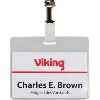 Badges Porte-Nom standard avec Clip Viking en Paysage 90 x 60mm 50 Unités