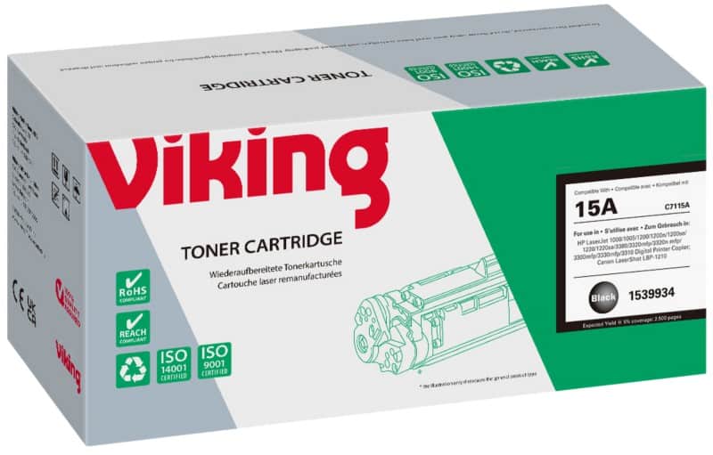 Toner Viking 15A compatible HP C7115A Noir