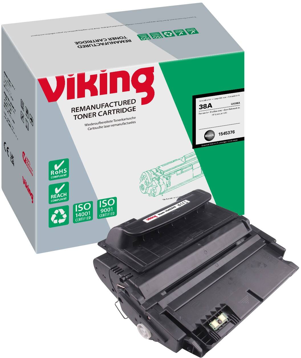 Toner Office Depot HP 38A Noir Q1338A