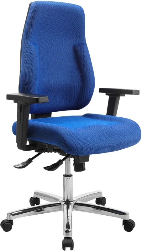 Siège de bureau Signum Viking Realspace Mécanisme synchrone Tissu Accoudoirs 3D Siège réglable en hauteur Bleu 110 kg