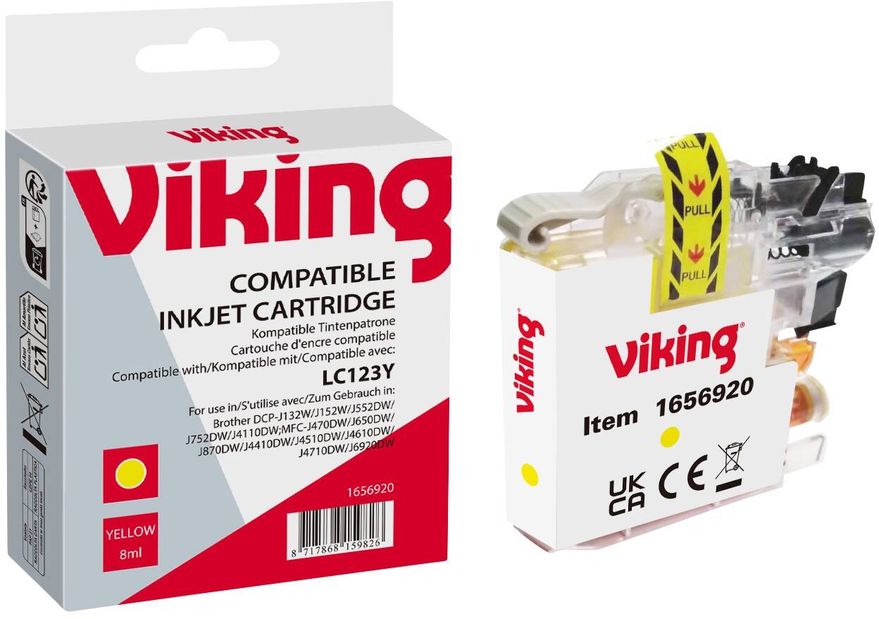 Cartouche jet d'encre Office Depot Compatible Brother LC123Y Jaune