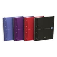 Cahier à spirales OXFORD Office Essentials A4+ Assortiment Couverture en carton couché Quadrillé 120 feuilles