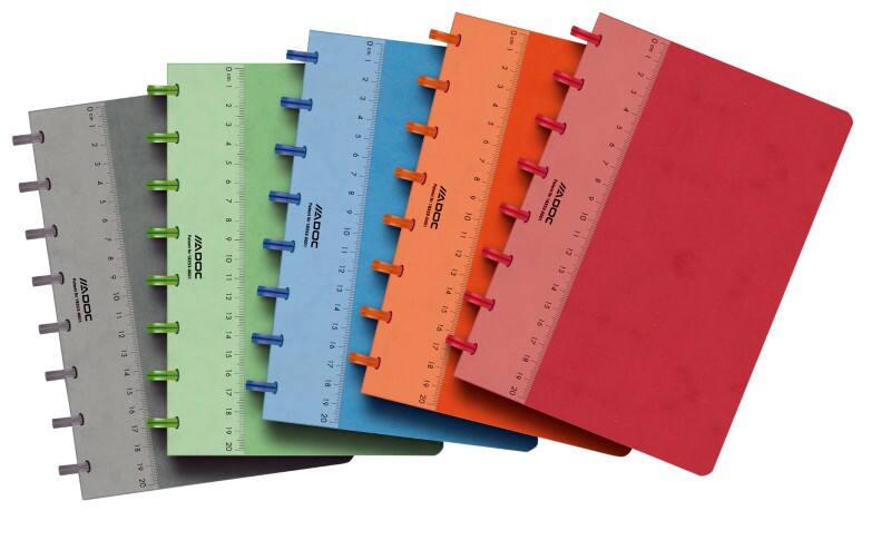 Cahier Adoc Lin-Ex A5 Ligné Reliure en spirale Carton Assortiment 144 Pages