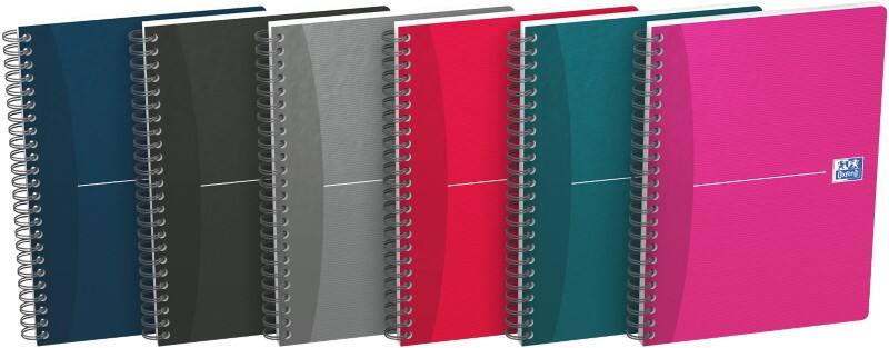 Cahier à spirales OXFORD Office Essentials A5 Ligné Reliure en spirale Carton Assortiment Perforé 180 Pages 5 Unités de 90 Feuilles