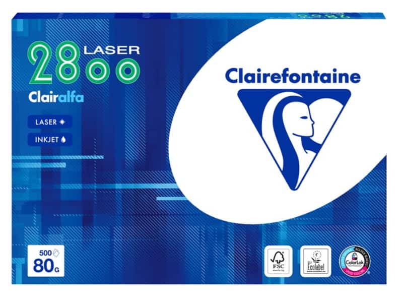 Papier imprimante Clairalfa A4 Clairefontaine Blanc 80 g/m² Lisse 500 Feuilles