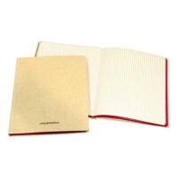 Cahier AURORA 105 x 165 mm Relié Lin Blanc Quadrillé 5mm 96 feuilles