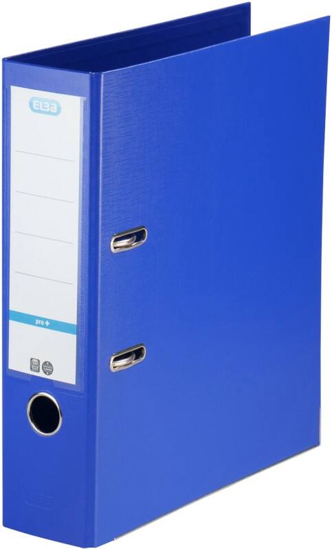 Classeur à levier ELBA Large Rado Star Smart Pro+ A4 80 mm Bleu 2 Anneaux Plastique Mat Portrait