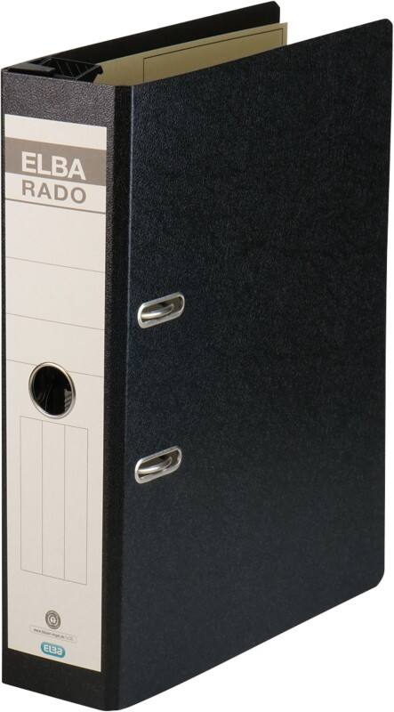 Classeur suspendu ELBA Large Rado A4 75 mm Noir 2 Anneaux Carton