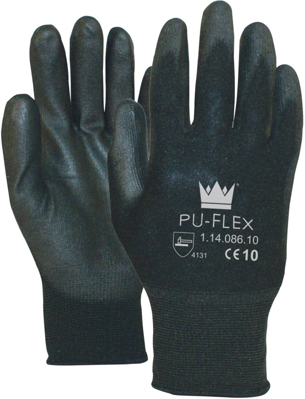 Gants Flex Polyuréthane Taille M Noir 1 Paires de 2 Gants